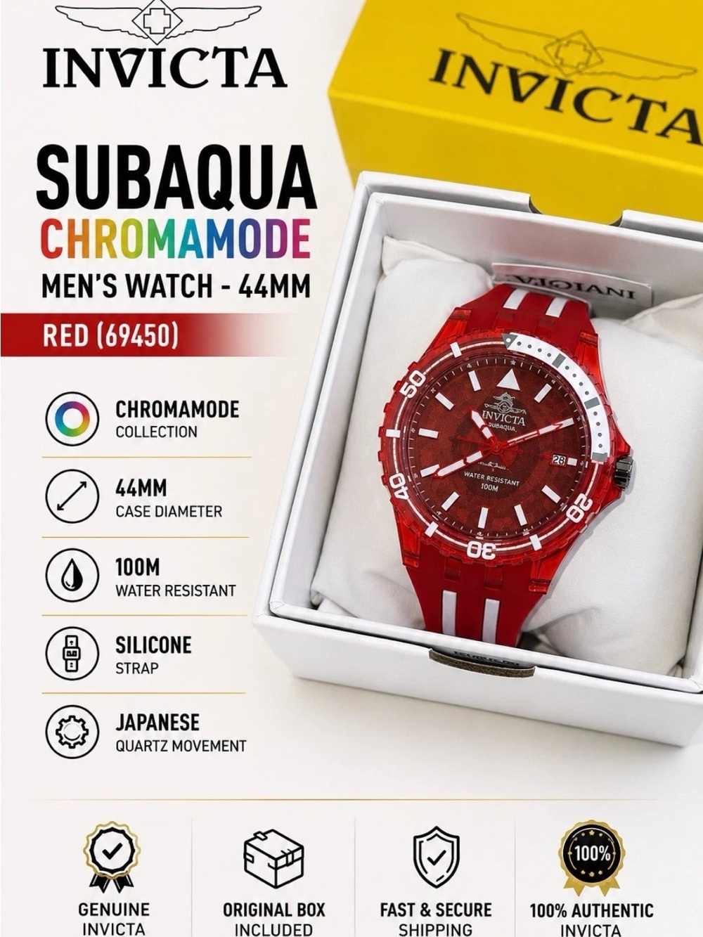 Invicta Red Subaqua Chromamode Men's Watch